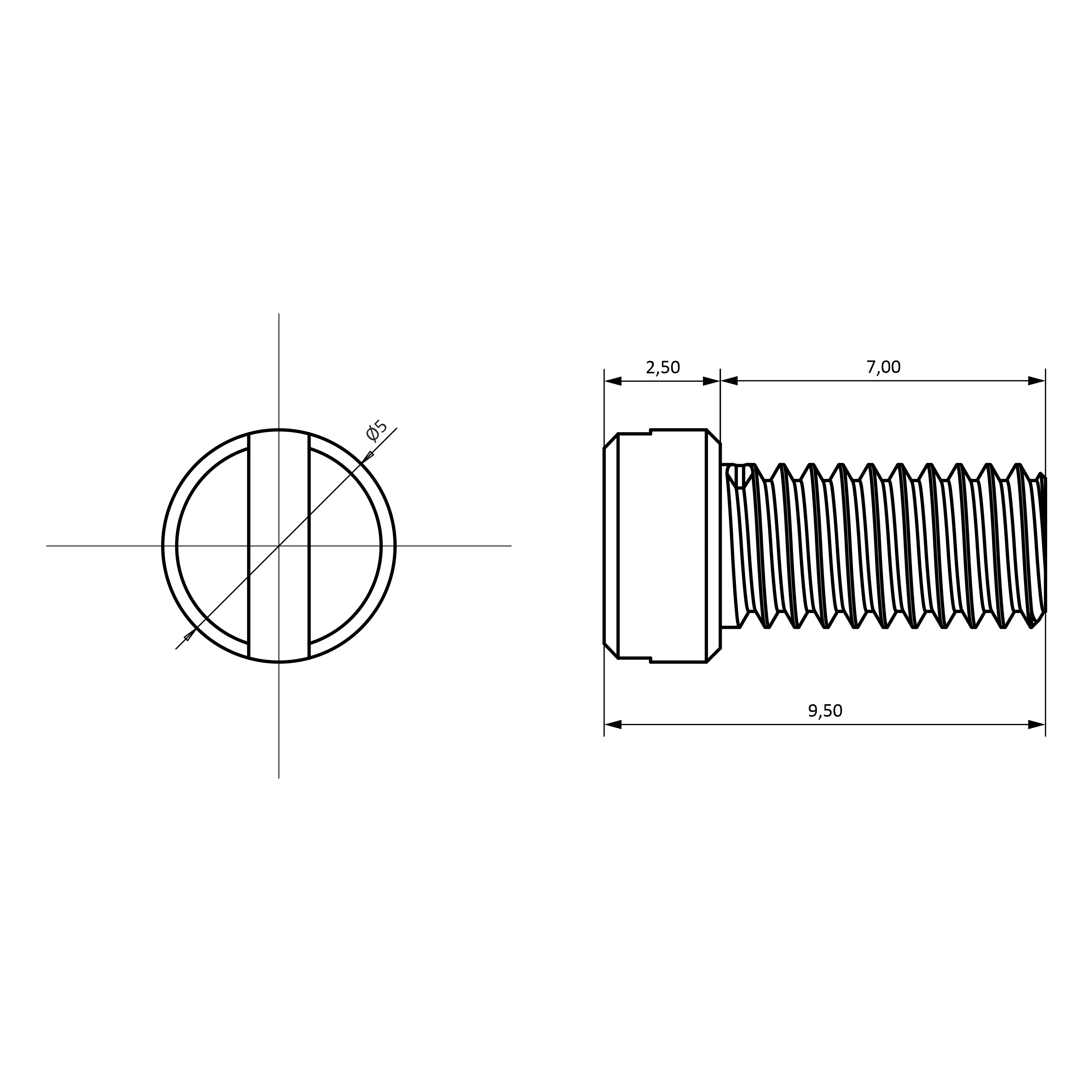 Гвинт 6-48 для кріплення планки Пікатінні / Вівер