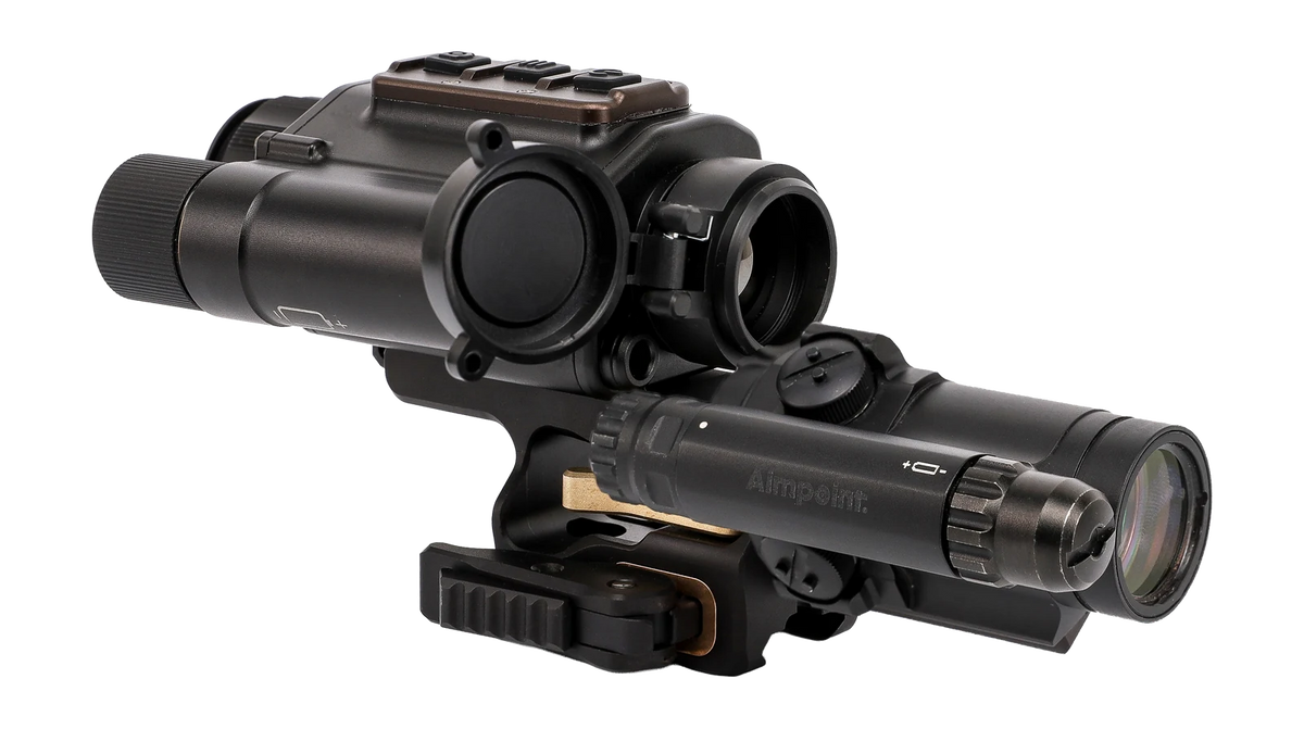 Тепловізор Delta Optical Scout 25 у кріпленні DAVIKA TSM-02-QD-57H і коліматор Aimpoint Micro на адаптері FP-01-DQD