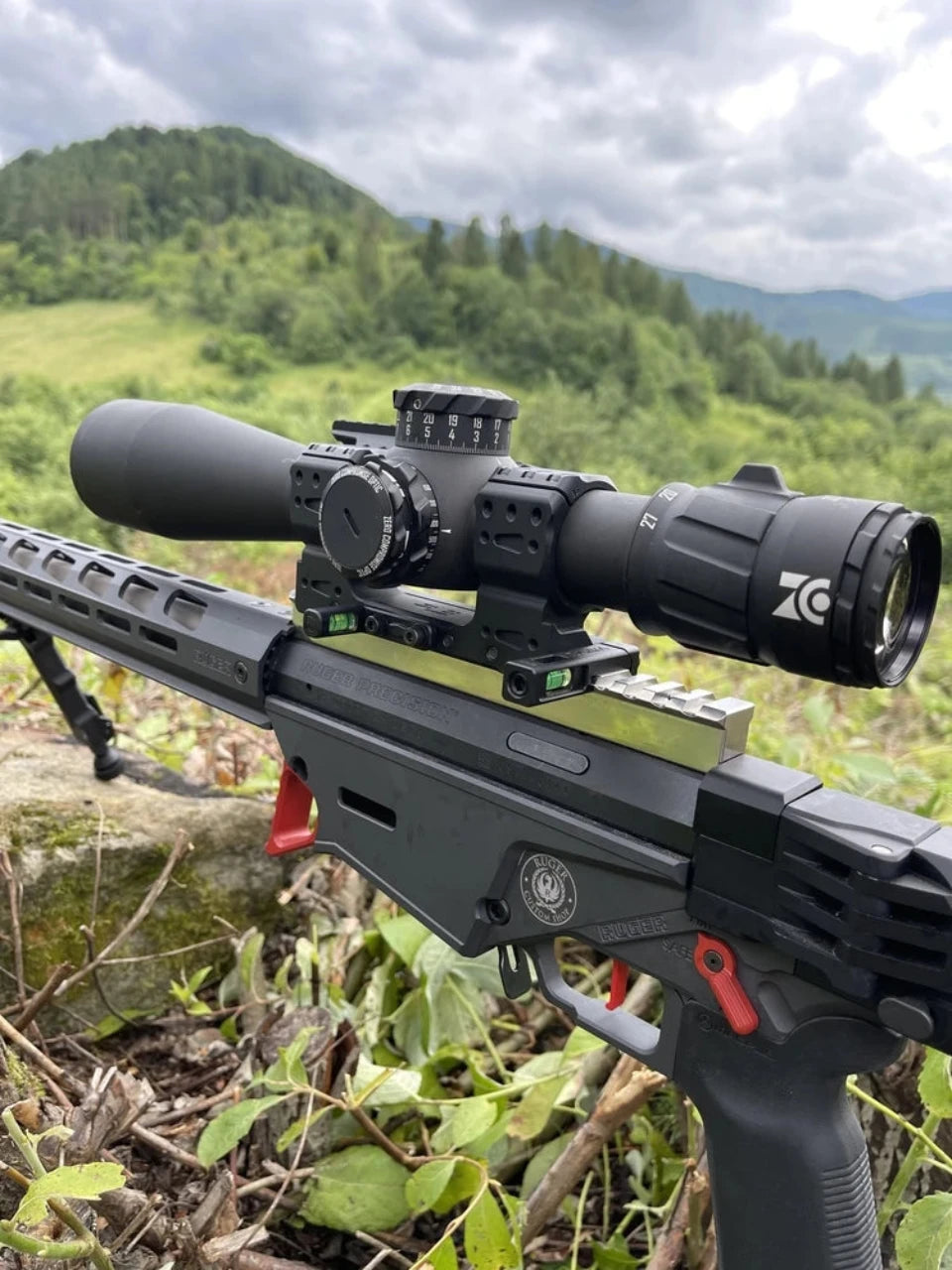 Кріплення для прицілу MSM-01, рівень на Пікатінні LV-02 на гвинтівці ruger precision rifle