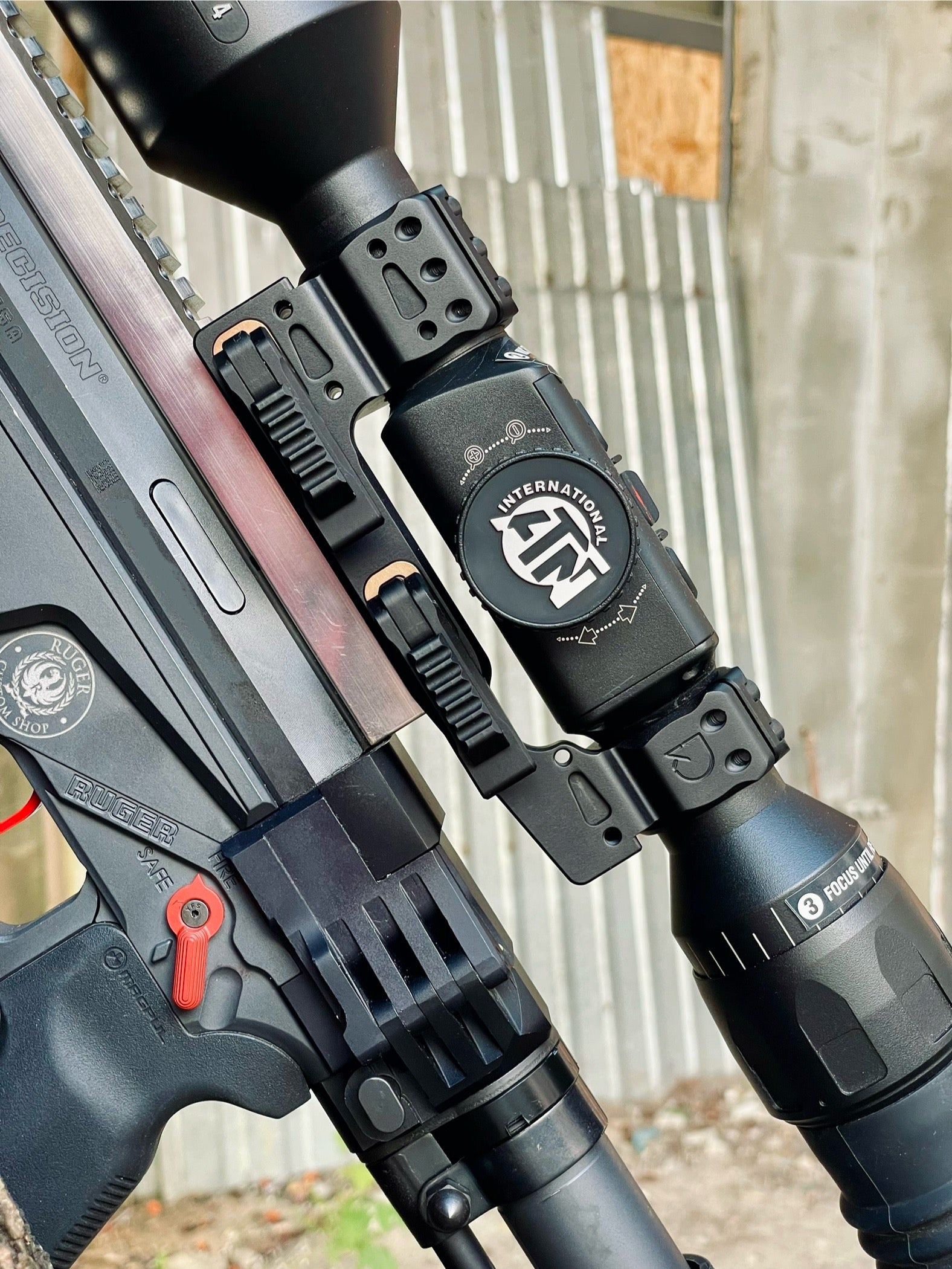 Кріплення MSM-05 з встановленим прицілом ATN на карабіні Ruger