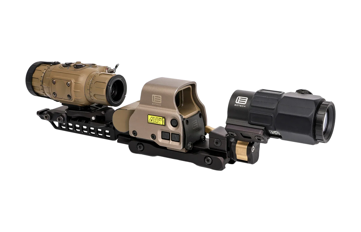 Кріплення DQM-01-FTR з приладом Pixels on Target VooDoo-S у прицільному комплексі з EOTech EXPS3