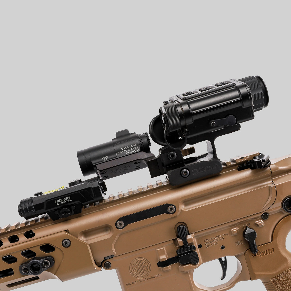 Гвинтівка з тепловізором на кріпленні TSM і коліматором Aimpoint Micro на адаптері FP-01-DQD