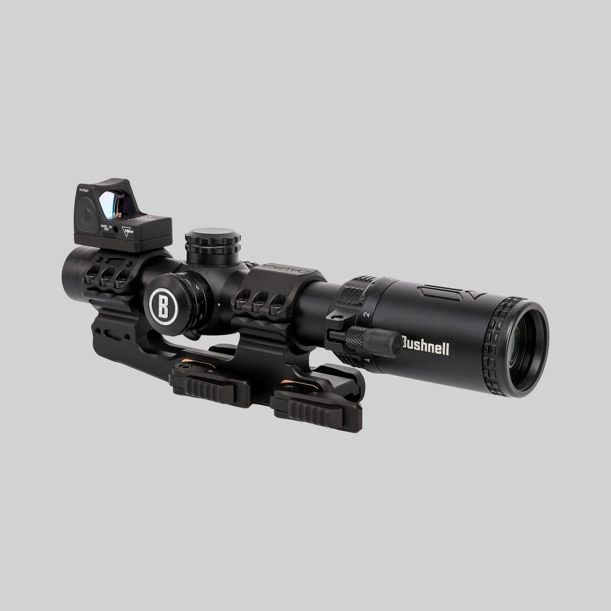 Живе фото: адаптер FP-02-SMAI-A з коліматором Trijicon RMR на моноблоці MSM-04-QD, інший ракурс