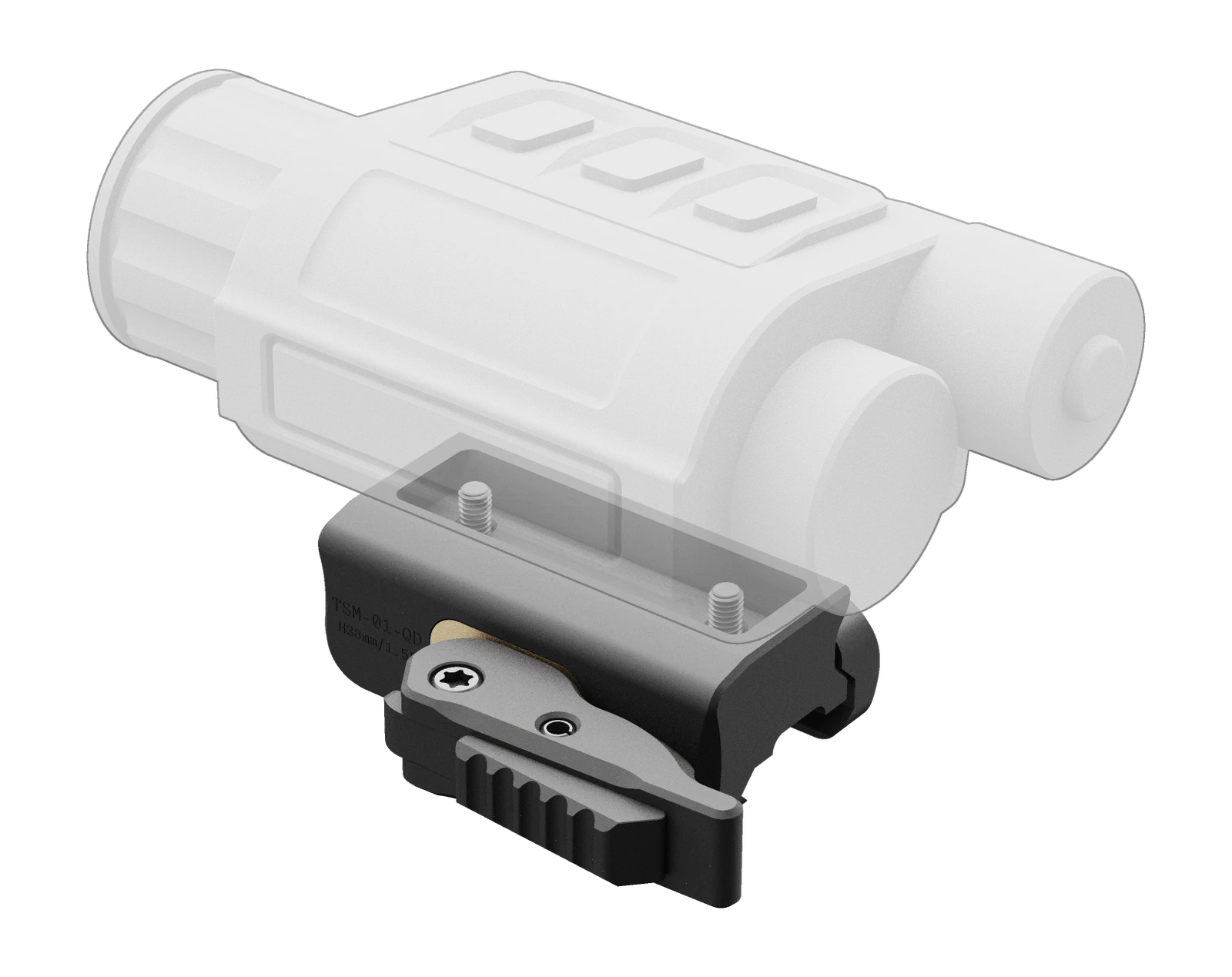 Кріплення TSM-01-QD-38H із тепловізором InfiRay Rico Micro RH25 у ролі основного прицілу