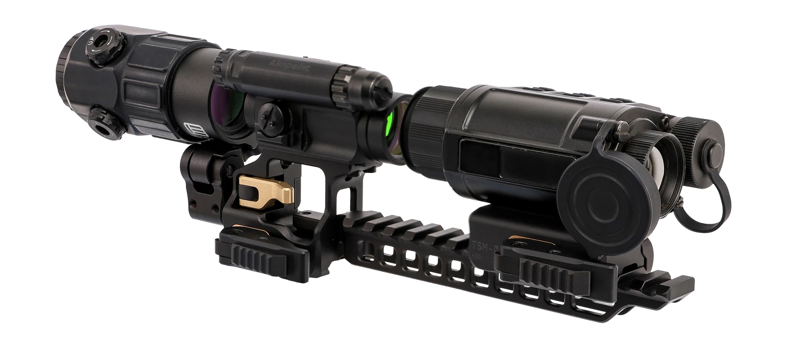 Кріплення TSM висотою 38 мм на секції планки PR-02-SMAI-B H19 піднімається до 57 мм